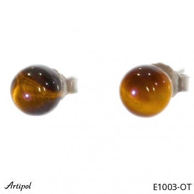 Earrings E1003-OT with real Tiger’s Eye
