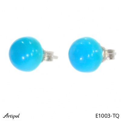 Earrings E1003-TQ with real Turquoise
