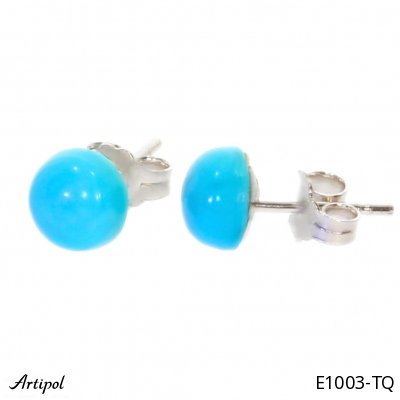 Boucles d'oreilles E1003-TQ en Turquoise véritable