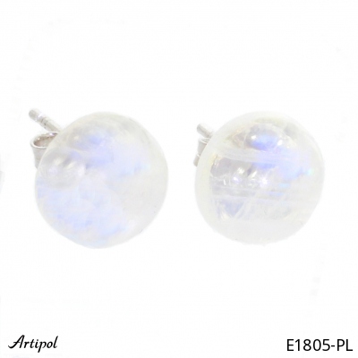 Earrings E1805-PL with real Moonstone
