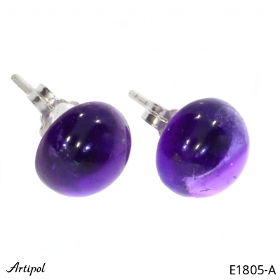 Earrings E1805-A with real Amethyst