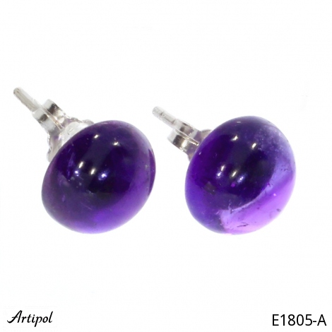 Earrings E1805-A with real Amethyst