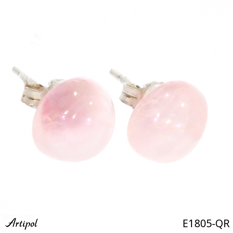 Boucles d'oreilles E1805-QR en Quartz rose véritable