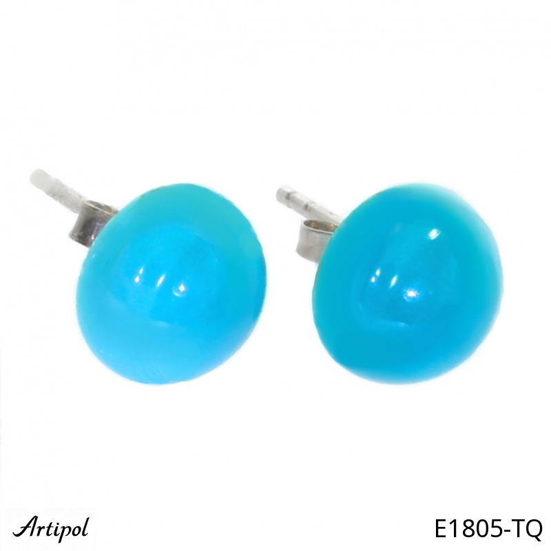 Earrings E1805-TQ with real Turquoise