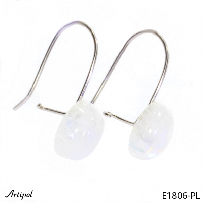 Earrings E1806-PL with real Moonstone