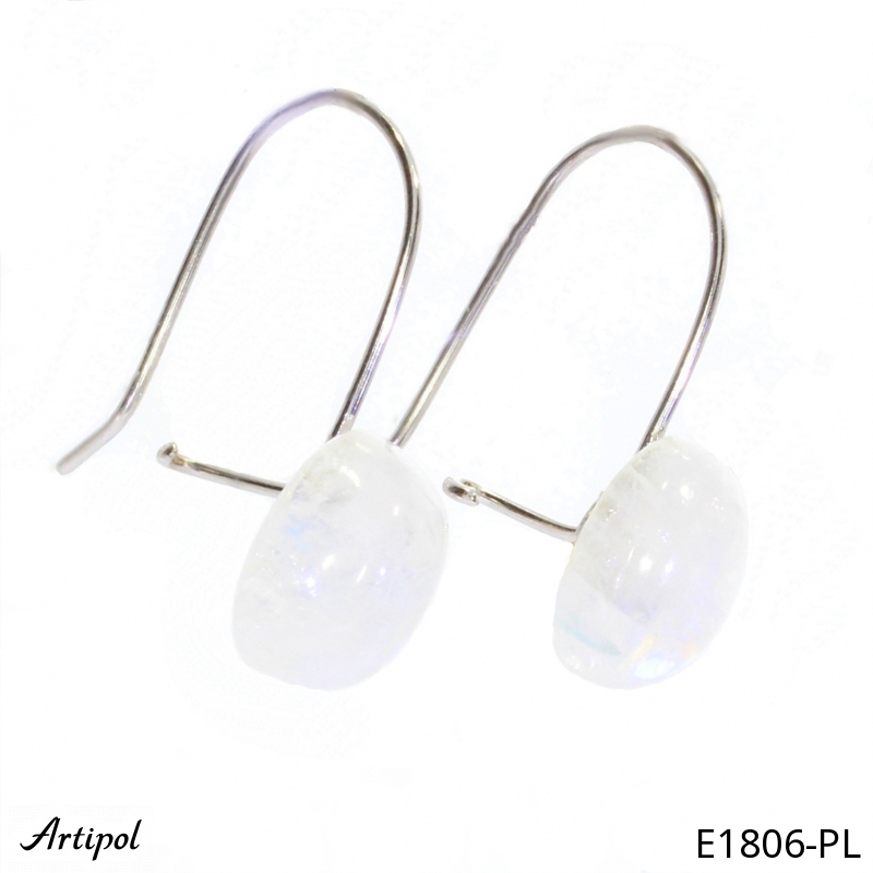 Earrings E1806-PL with real Moonstone