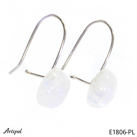 Earrings E1806-PL with real Moonstone