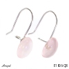 Earrings E1806-QR with real Rose quartz