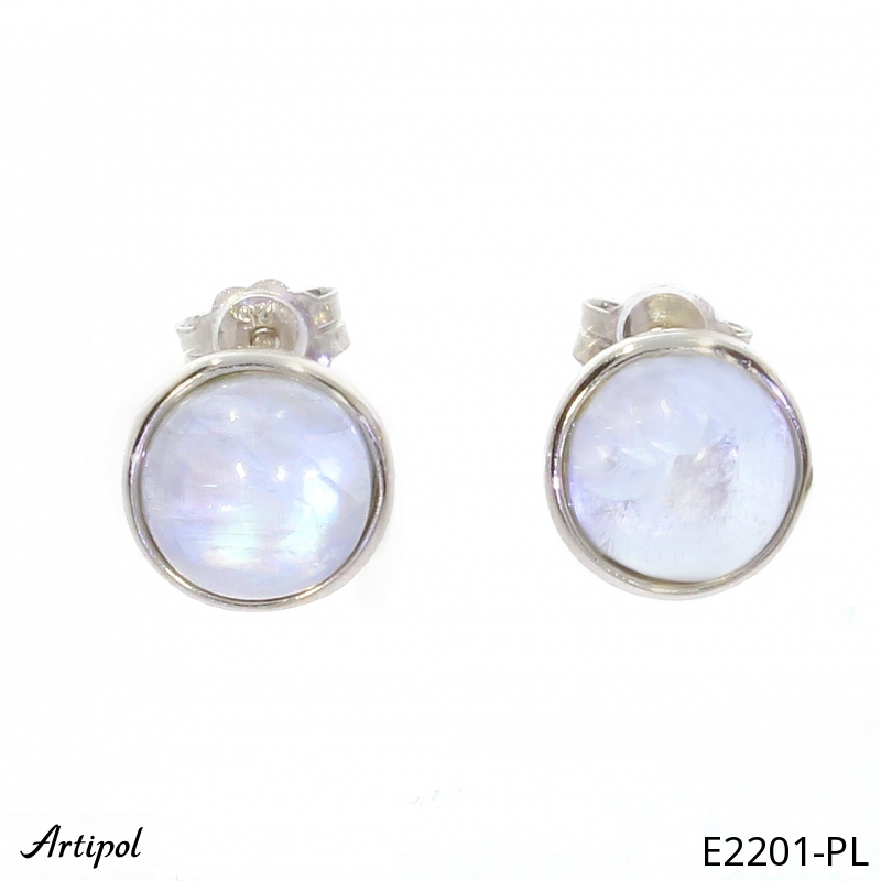 Earrings E2201-PL with real Moonstone