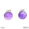 Earrings E2201-A with real Amethyst