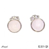 Earrings E2201-QR with real Rose quartz