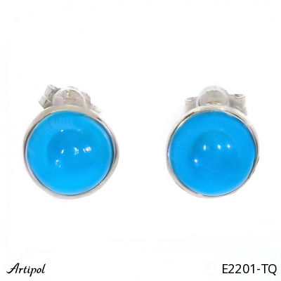 Earrings E2201-TQ with real Turquoise