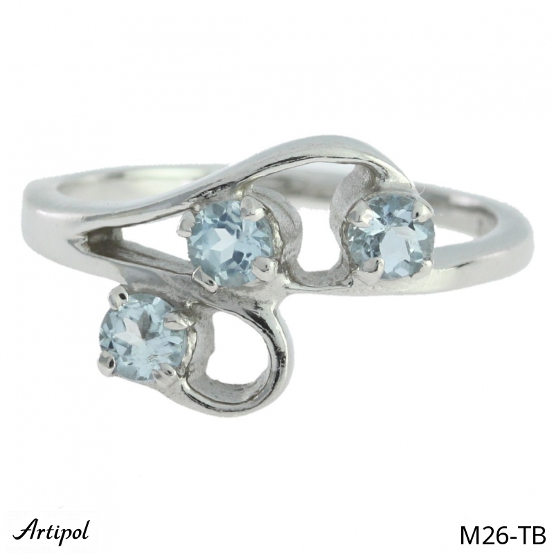Bague M26-TB en Topaze bleue véritable
