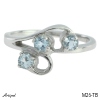 Ring M26-TB with real Blue topaz