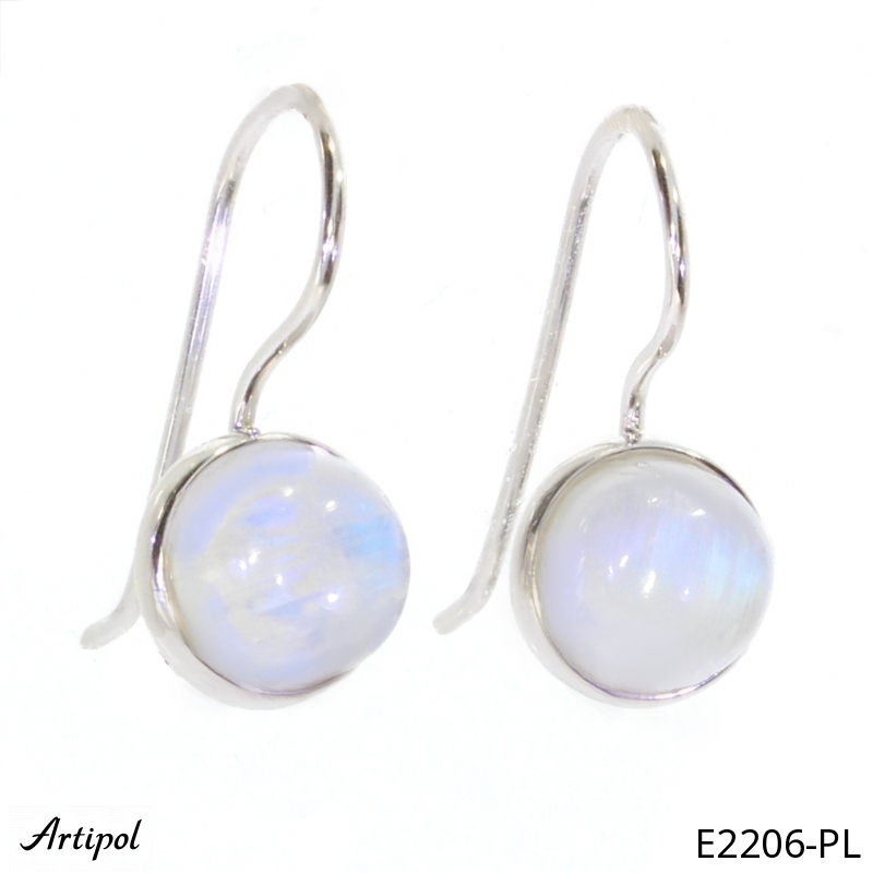 Earrings E2206-PL with real Moonstone