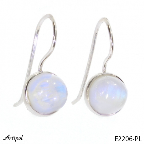 Earrings E2206-PL with real Moonstone