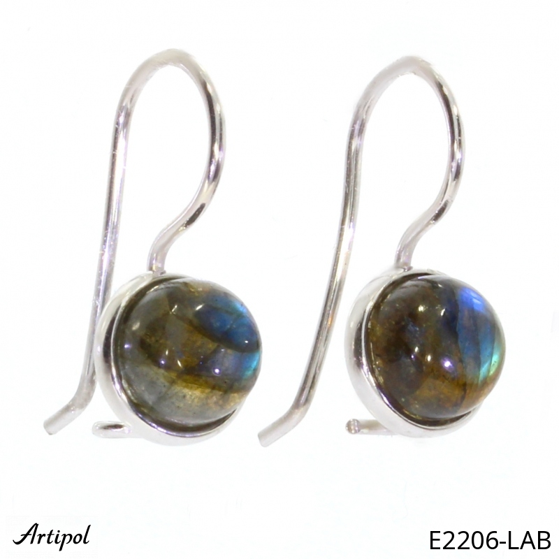 Boucles d'oreilles E2206-LAB en Labradorite véritable