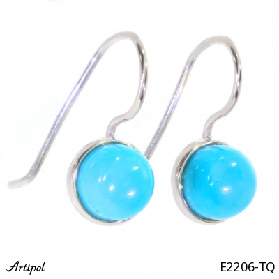 Boucles d'oreilles E2206-TQ en Turquoise véritable