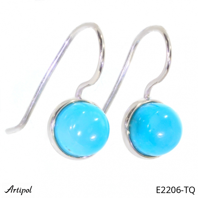 Boucles d'oreilles E2206-TQ en Turquoise véritable
