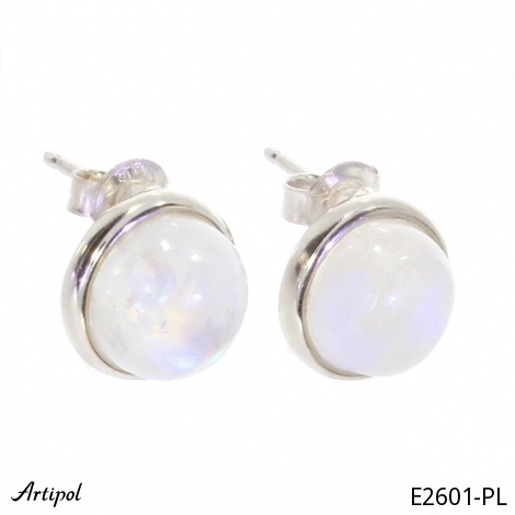 Earrings E2601-PL with real Moonstone