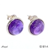 Earrings E2601-A with real Amethyst
