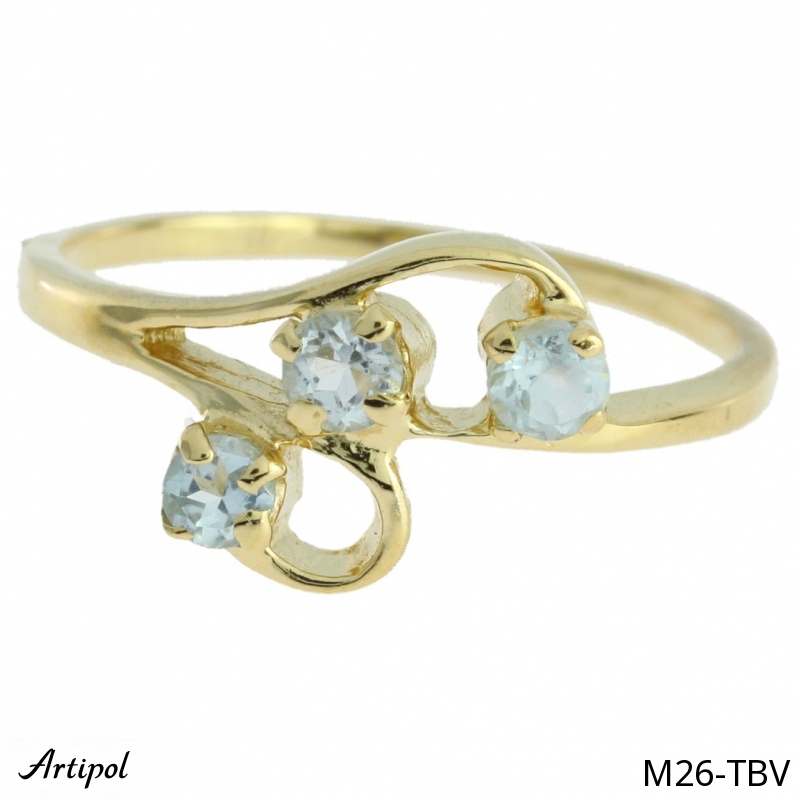 Ring M26-TBV mit echter Blauem Topas