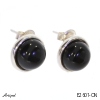 Earrings E2601-ON with real Black onyx