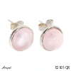 Earrings E2601-QR with real Rose Quartz