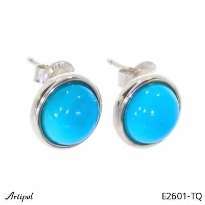 Boucles d'oreilles E2601-TQ en Turquoise véritable