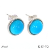 Boucles d'oreilles E2601-TQ en Turquoise véritable