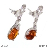 Earrings E2604-B with real Amber