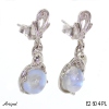 Earrings E2604-PL with real Moonstone