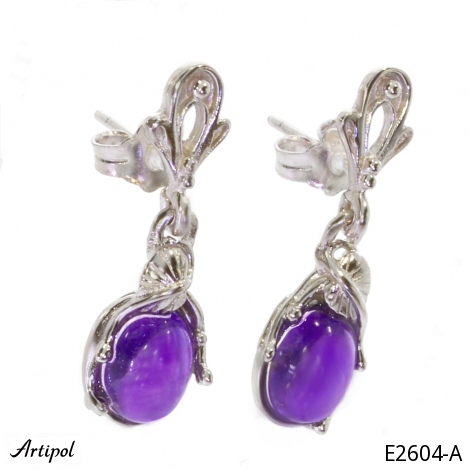 Boucles d'oreilles E2604-A en Améthyste véritable
