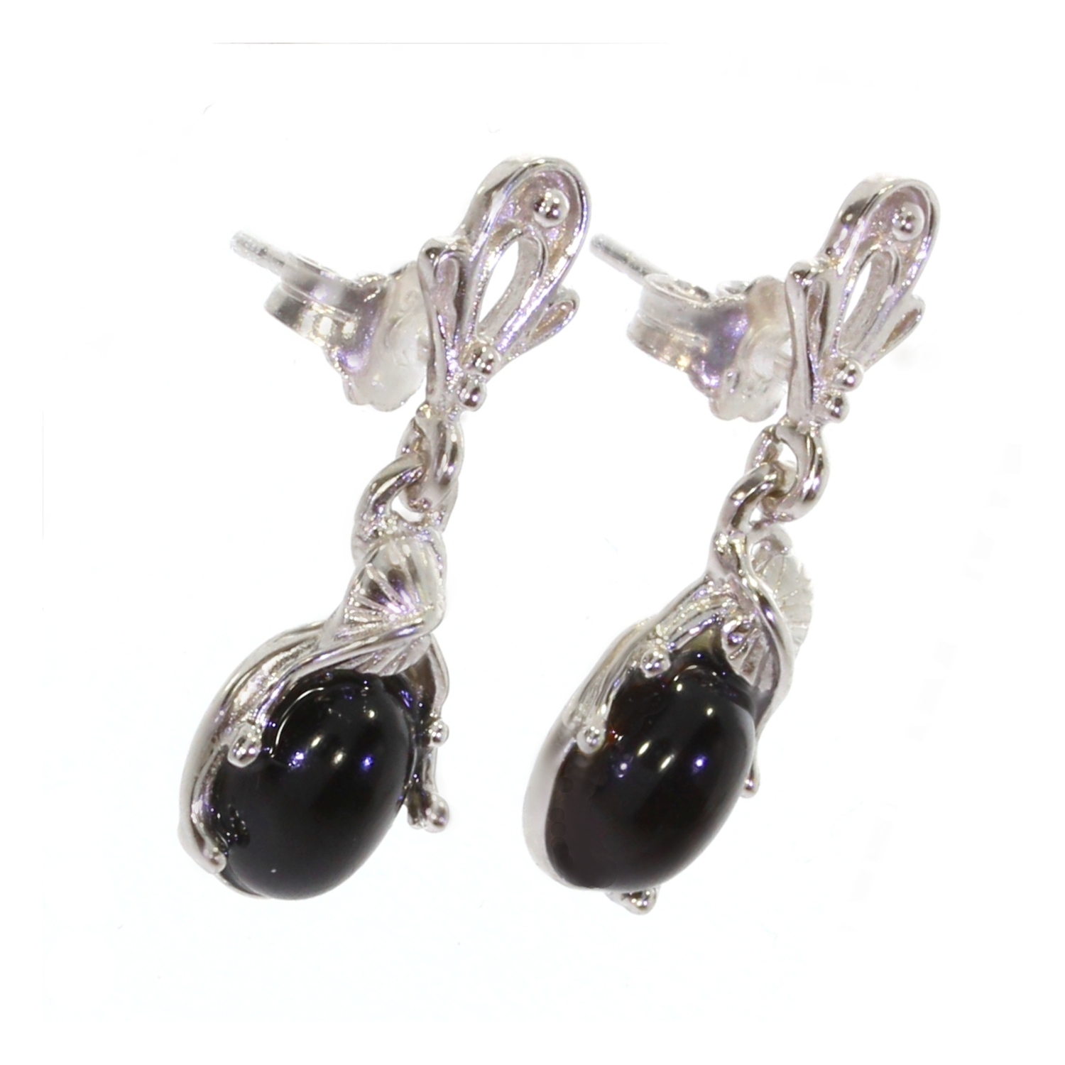 Boucles d'oreilles Argent Onyx | Bijoux Argent Onyx - My Roller Stone