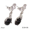 Boucles d'oreilles E2604-ON en Onyx noir véritable