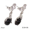 Earrings E2604-ON with real Black Onyx