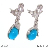Boucles d'oreilles E2604-TQ en Turquoise véritable