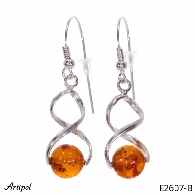 Boucles d'oreilles E2607-B en Ambre véritable