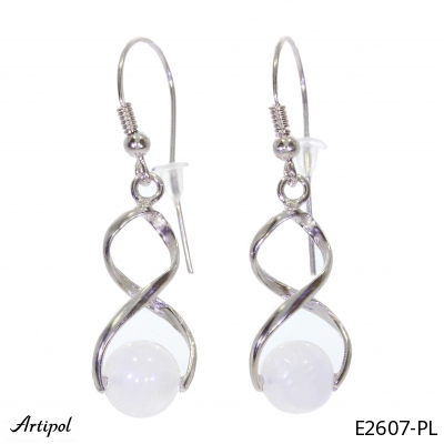 Earrings E2607-PL with real Moonstone