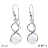 Earrings E2607-PL with real Rainbow Moonstone