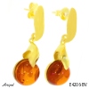Earrings E4206-BV with real Amber gold plated