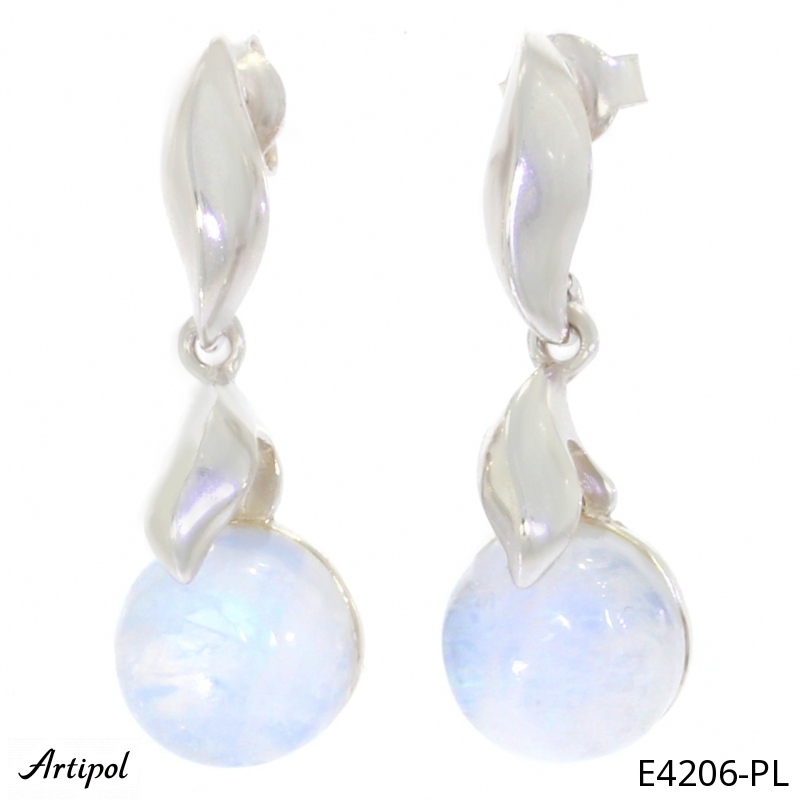 Boucles d'oreilles E4206-PL en Pierre de lune véritable