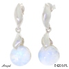 Earrings E4206-PL with real Moonstone