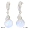 Earrings E4206-PL with real Rainbow Moonstone