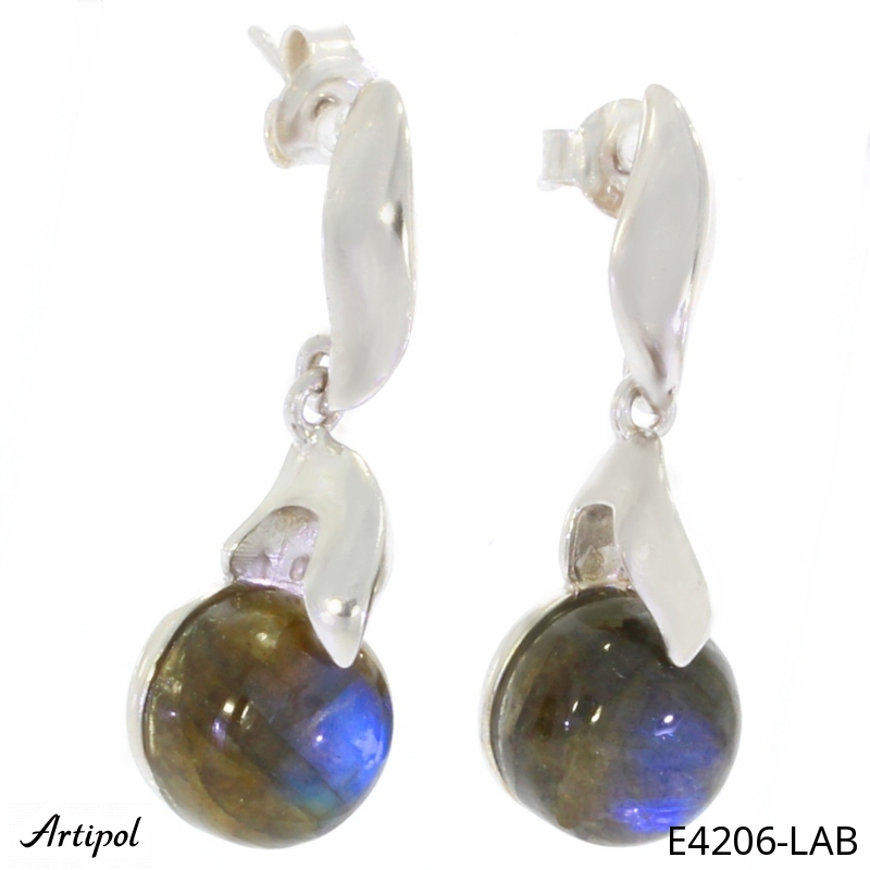 Boucles d'oreilles E4206-LAB en Labradorite véritable