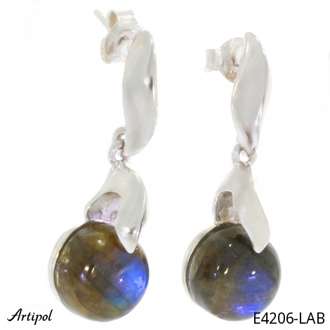 Earrings E4206-LAB with real Labradorite