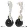 Earrings E4206-ON with real Black Onyx