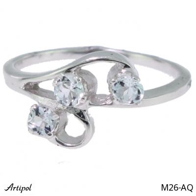 Ring M26-AQ mit echter Aquamarin