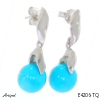 Earrings E4206-TQ with real Turquoise