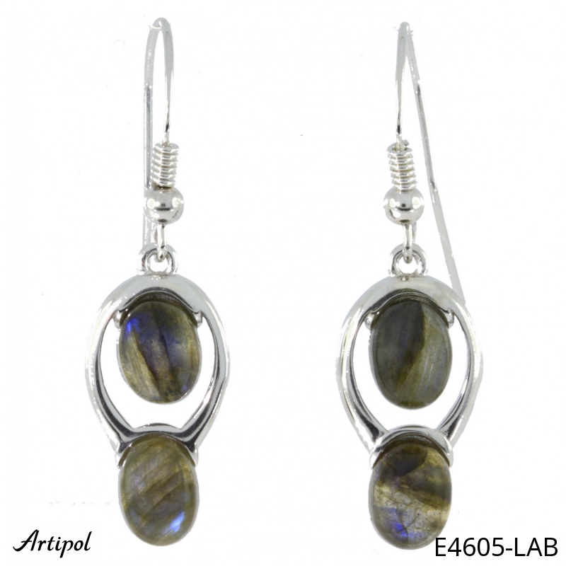 Earrings E4605-LAB with real Labradorite
